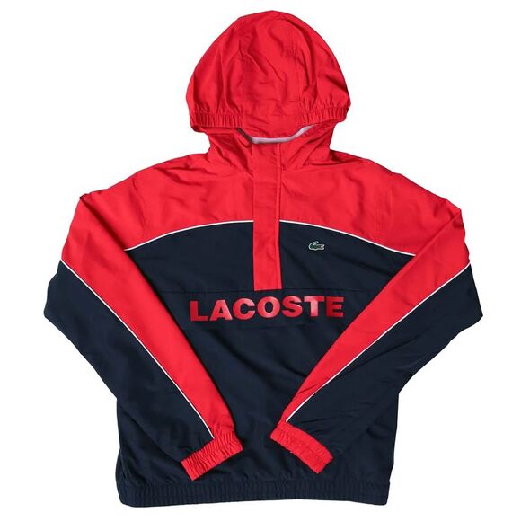 Lacoste Childrens/Kids Water Repellent Windbreaker / Royal Blue/Red